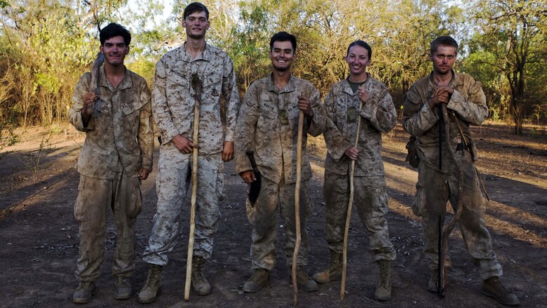 U.S. Marine participants of Exercise Kowari pose for a group photo at Daly River region, Northern Territory, Australia, Sept. 8, 2016. The purpose of Exercise Kowari is to enhance the United States, Australia, and China’s friendship and trust, through trilateral cooperation in the Indo-Asia-Pacific region.