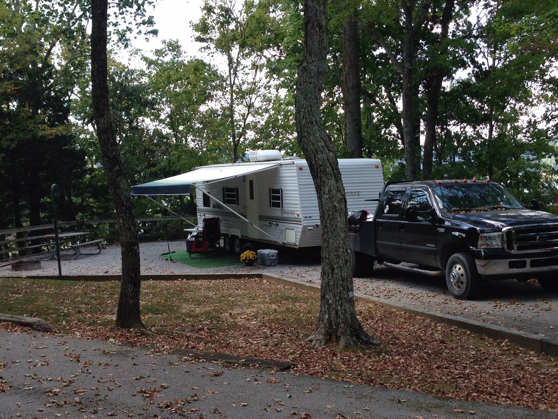 Campers at the Waitsboro campground in Somerset, Ky., unload gear from their camper.  The campground is nestled on the shoreline of beautiful Lake Cumberland, which is operated by the U.S. Army Corps of Engineers Nashville District. 