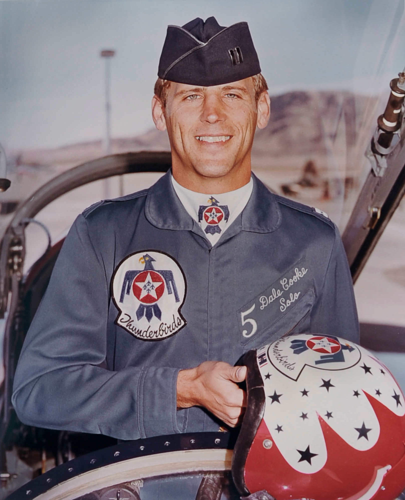 Then-Capt. Dale Cooke, a pilot with the United States Air Force Thunderbirds, poses for an official biography photo in 1982. (Courtesy photo)