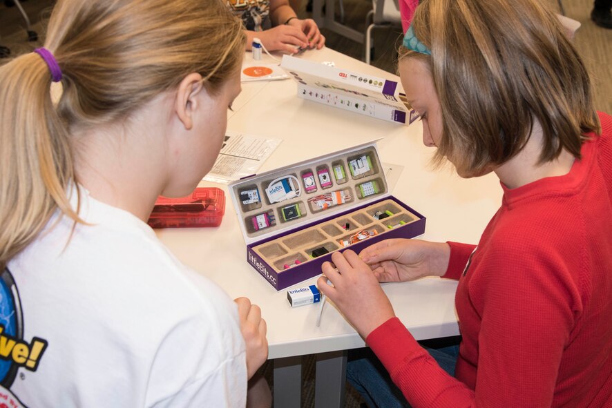 DAYTON, Ohio -- Students learn about mini circuits during Home School STEM Day on Sep. 12, 2016, at the National Museum of the U.S. Air Force. (U.S. Air Force photo)
