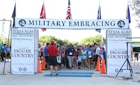 Racers lined up to ruthe 9/11 Heroes Run in honor of the September 11, 2001 terrorist attacks, Sept. 11, 2016, at Texas A&M University-San Antonio, Texas. Texas A&M University-San Antonio was nominated to receive a sapling from the 9/11 Survivor Tree, which was the sole surviving tree that remained after the destruction of the World Trade Center buildings. (U.S. Army Reserve photo by SPC. Vincent Gonzalez 345th Public Affairs Detachment/Released)