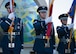 Members of the Honor Guard present the colors during the 9/11 Memorial Run Sept. 9 at the All Wars Memorial at Eglin Air Force Base, Fla. Approximately 250 runners and walkers participated in the run to honor and remember the fallen of the 9/11 terror attacks committed 15 years ago. (U.S. Air Force photo/Ilka Cole)