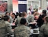 Suzette Ellington, Eglin Family Support Activities Council president, speaks to key workers during a Combined Federal Campaign kick-off breakfast at Eglin Air Force Base, Fla., Sept. 8. Eglin’s Airman and Family Readiness Center works hand-in-hand with the local CFC-sanctioned organization to provide direct support to service members, retirees and their dependents. Monetary gifts collected during the campaign are distributed to local, national and international organizations. The campaign runs through Oct. 20.