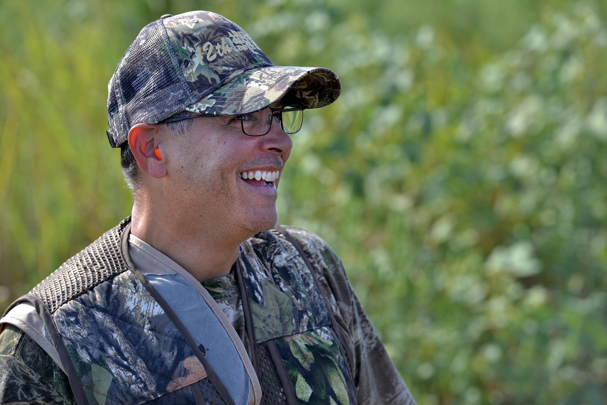 Lt. Col. William O’Sullivan, 82nd Training Wing chaplain, participates in the 12th Annual Clay County Dove Salute in Henrietta, Texas, Sept. 10, 2016. O’Sullivan, along with nearly 175 other Airmen, were invited to the Birdwell and Clark Ranch to hunt dove. Afterward, each Airman was given a hand-cut steak to grill and offered many other home-cooked foods to enjoy. (U.S. Air Force photo by Senior Airman Kyle E. Gese)
