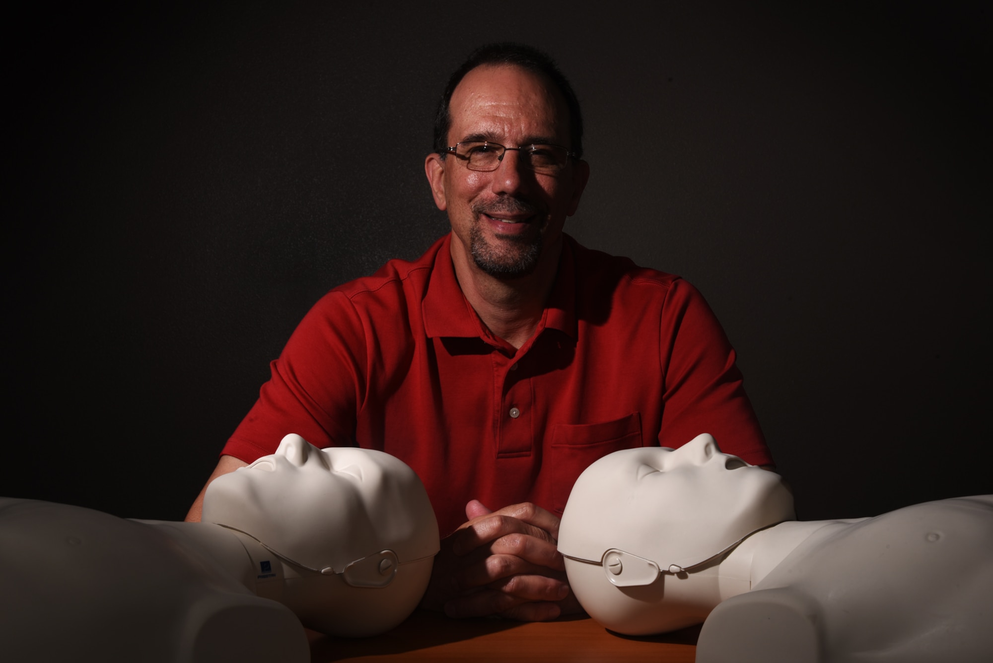 PETERSON AIR FORCE BASE, Colo. – Joe Partoll, 21st Aerospace Medicine Squadron environmental engineer, helped save a stranger’s life by using the CPR training he received at Peterson Air Force Base, Colo., on a young man lying unconscious on the floor of the train Aug. 21, 2016. Partoll worked alongside three other individuals on the train to keep a fellow passenger alive. (U.S. Air Force photo by Airman 1st Class Dennis Hoffman)
