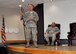 Maj. Ricky Martin II, commander of the 507th Security Forces Squadron, speaks to the audience during his assumption of command ceremony Sept. 11, 2016, at Tinker Air Force Base, Oklahoma. Martin has served in various capacities to include: nuclear security, presidential support, antiterrorism, security forces operations, Iraqi Police transition team and contingency operations. Martin has also worked as a Federal Reserve Law Enforcement Officer in Salt Lake, Utah.  Prior to arriving at Tinker, Martin commanded the 99th Security Forces Squadron at Nellis Air Force Base, Nevada, comprised of 350 military and civilian personnel. (U.S. Air Force photo/Master Sgt. Grady Epperly)