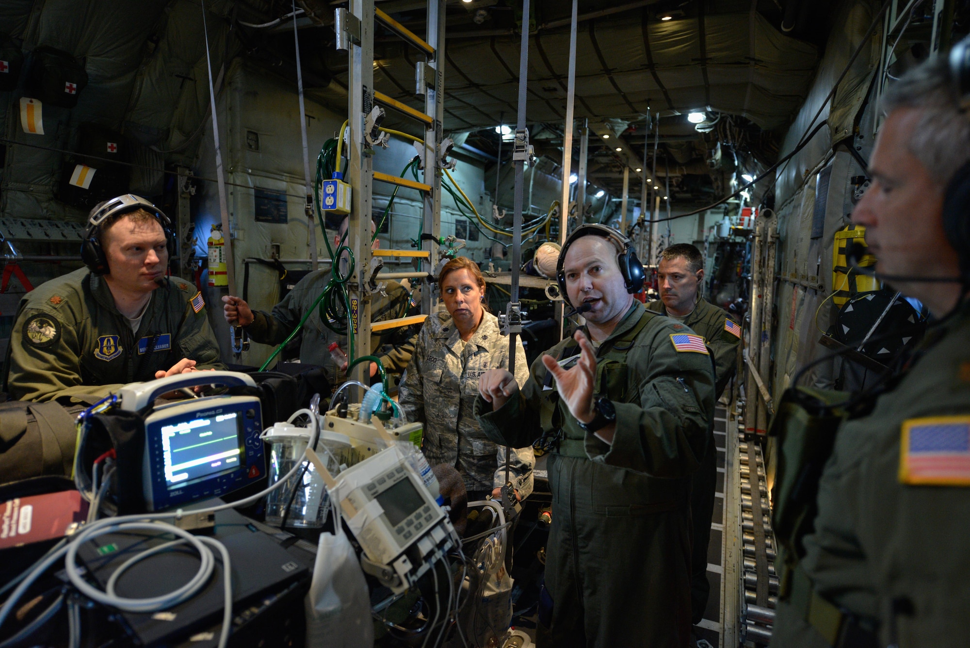 934th CCATT members conduct a Hot Wash discussion after completing a training scenario.