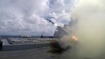 160913-N-PD309-102 PHILIPPINE SEA (Sept. 13, 2016) The Arleigh Burke-class guided-missile destroyer USS Benfold (DDG 65) conducts a live fire of a harpoon missile as part of a sink exercise  (SINKEX) during Valiant Shield 2016. Valiant Shield is a biennial, U.S. only, field-training exercise with a focus on integration of joint training among U.S. forces. This is the sixth exercise in the Valiant Shield series that began in 2006. Benfold is on patrol with Carrier Strike Group Five in the Philippine Sea supporting security and stability in the Indo-Asia-Pacific region. 