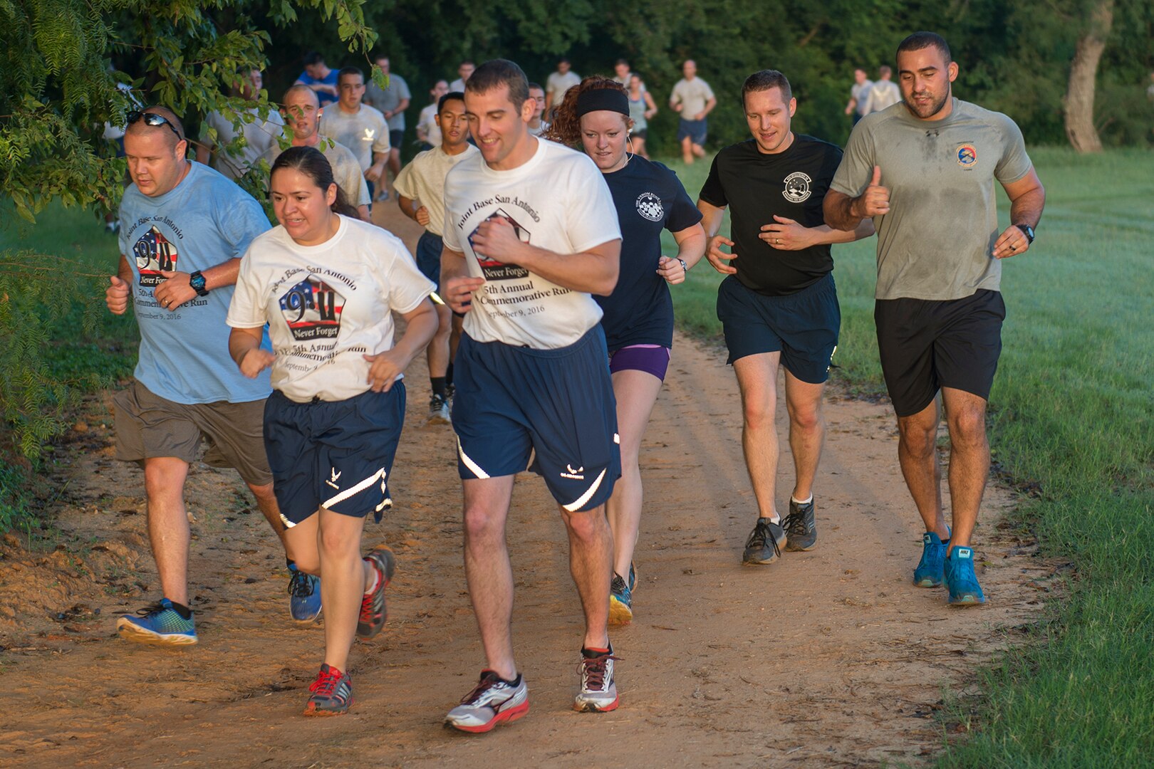 In honor of 9/11 Remembrance Day, Joint Base San Antonio hosted a 9-hour-and-11-minute commemorative run Sept. 9, 2016, at JBSA-Lackland Medina Annex, Texas.