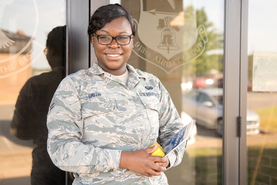 U.S. Air Force Reserve Airman 1st Class Alexandria C. Smith, career development, 913th Force Support Squadron at Little Rock Air Force Base, Ark., has been selected as the Combat Airlifter of Week. (U.S. Air Force photo by Master Sgt. Jeff Walston/Released)
