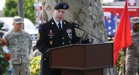 Command Sgt. Maj. James P. Wills, interim command sergeant major of the U.S. Army Reserve Command, speaks during the Army Reserve's 9/11 ceremony Sept. 11 at the Ernie Pyle Army Reserve Center at Fort Totten in Queens, New York. Since Sept. 11, 2001, more than 200,000 Army Reserve Soldiers have deployed in support of operations across the globe, making today's Army Reserve the most capable, combat-ready and lethal federal reserve force in our nation's history.