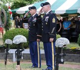 Col. Adam Roth, regional engineer for the Army Reserve’s 99th Regional Support Command (left), and Command Sgt. Maj. James P. Wills, interim command sergeant major of the U.S. Army Reserve Command, salute during the Army Reserve's 9/11 ceremony Sept. 11 at the Ernie Pyle Army Reserve Center at Fort Totten in Queens, New York. Since Sept. 11, 2001, more than 200,000 Army Reserve Soldiers have deployed in support of operations across the globe, making today's Army Reserve the most capable, combat-ready and lethal federal reserve force in our nation's history.