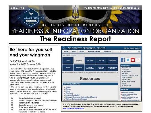 The official newsletter of Headquarters Individual Reservist Readiness and Integration Organization.