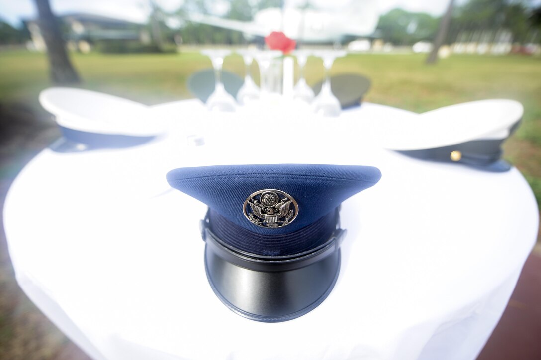 A POW-MIA remembrance ceremony was held at the Air Park on Hurlburt Field, Fla., Sept. 16, 2016. A 24-hour ruck-march vigil was held in remembrance of prisoners of war and those identified as missing in action. (U.S. Air Force photo by Airman Dennis Spain)
