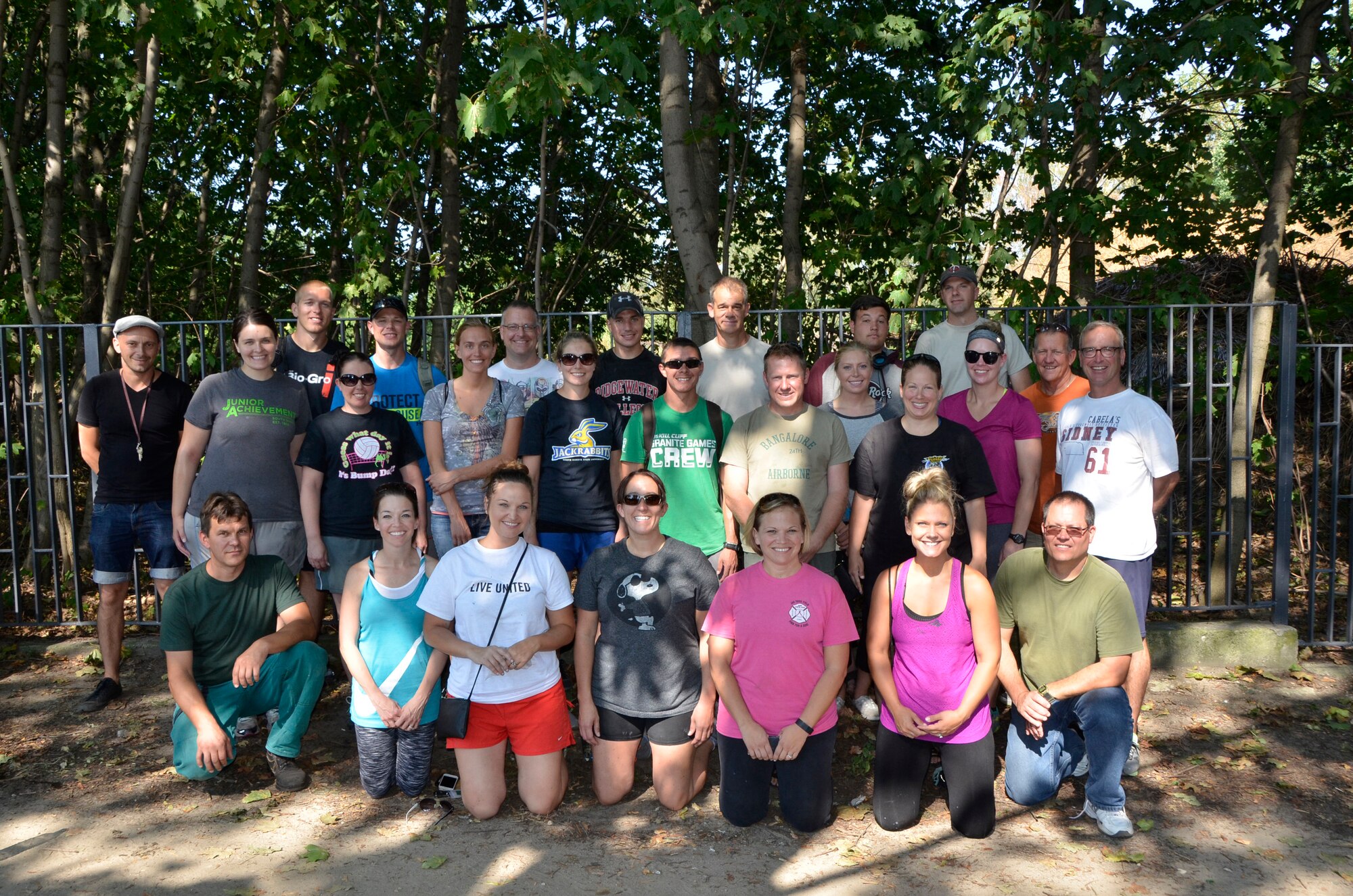 Twenty-four members of the 114th Fighter Wing, South Dakota Air National Guard, volunteered their time to paint a fence at the Botanical Gardens in Lodz, Poland, Sept. 13, 2016. The 114th FW deployed more than 100 personnel to support Aviation Detachment 16-4, a bilateral training exercise between the U.S. and Polish forces. The unit sought out the volunteer opportunity as a way to give back to the local community. (U.S. Air National Guard photo by Capt. Amy Rittberger)