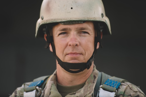 Army Sgt. 1st Class Byron Davidson, 1st Special Operations Group (Airborne), prepares to board a C-130 Hercules during the Japanese-American Friendship Festival at Yokota Air Base, Japan, Sept. 17, 2016. The airborne members jumped from C-130s during the two-day event, showcasing the airdrop capabilities at Yokota. (U.S. Air Force photo by Senior Airman Delano Scott/Released)