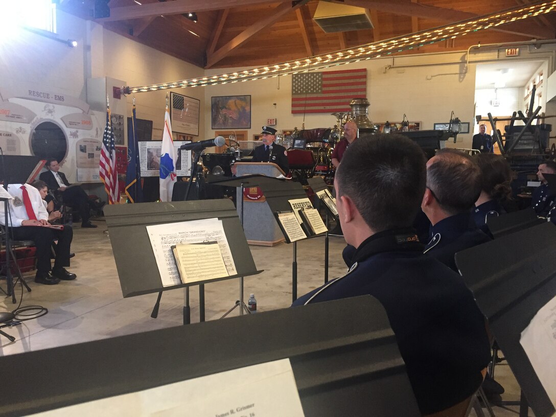 President Dave Houseal of the Pennsylvania National Fire Museum speaks on September 11, 2016 for a 9/11 Remembrance Ceremony.  (U.S. Air Force photo by Technical Sergeant Shawn Estes/released)