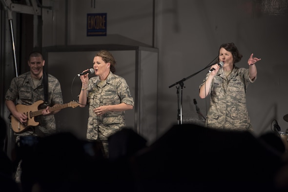 The Band of the Pacific-Asia performs during the 2016 Japanese-American Friendship Festival at Yokota Air Base, Japan, Sept. 17, 2016. The festival gives community members a chance to come onto Yokota to see static aircraft, witness military demonstrations, learn about the capabilities and training done at Yokota and to meet with the US and Japan Self-Defense Force members who work and live here. (U.S. Air Force photo by Staff Sgt. Cody H. Ramirez/Released)