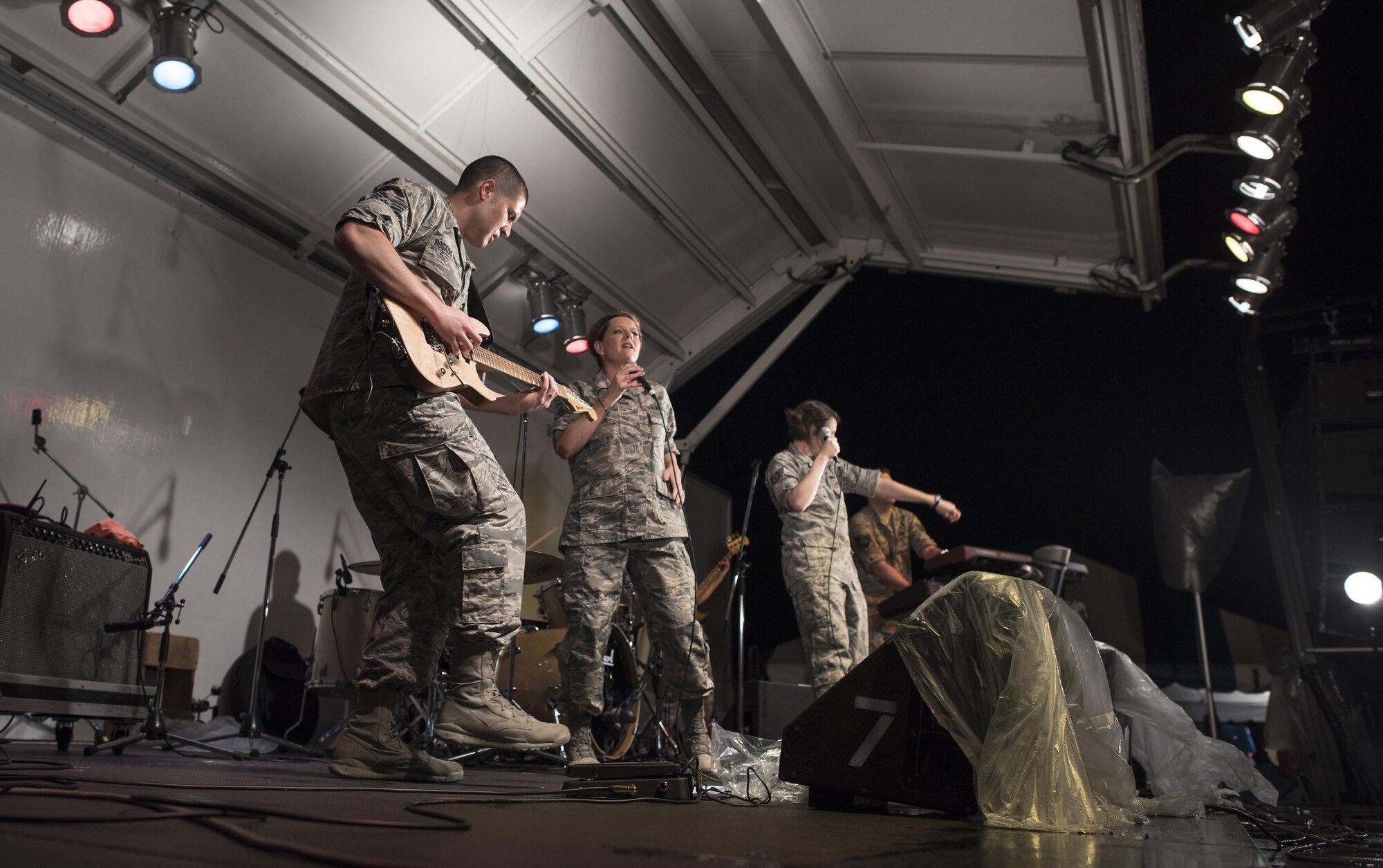 The Band of the Pacific-Asia performs during the 2016 Japanese-American Friendship Festival at Yokota Air Base, Japan, Sept. 17, 2016. The festival gives community members a chance to come onto Yokota to see static aircraft, witness military demonstrations, learn about the capabilities and training done at Yokota and to meet with the US and Japan Self-Defense Force members who work and live here. (U.S. Air Force photo by Staff Sgt. Cody H. Ramirez/Released)