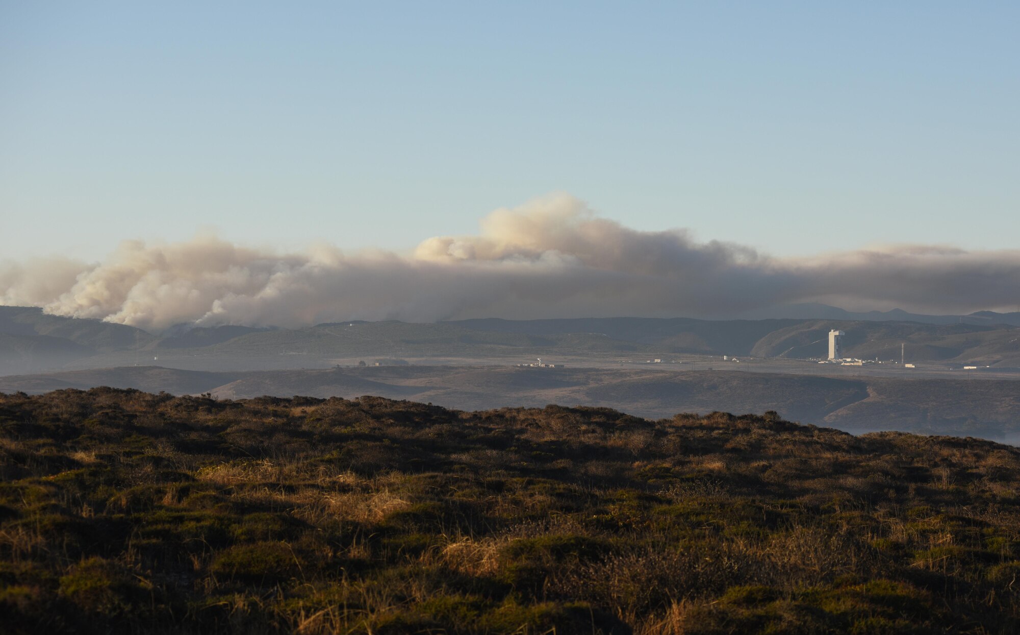 Canyon fire, Sept. 18, Vandenberg Air Force Base, Calif. Close to 800 Vandenberg AFB, U.S. Forestry Service, CalFire, and Santa Barbara County fire fighters continue to battle the nearly 500 acre wildland fire on south Vandenberg.