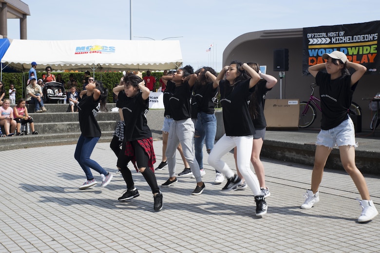 Hass Entertainment, a local Japanese dance group, performs for guests attending the Boys and Girls Club Day for Kids Celebration 2016 at Marine Corps Air Station Iwakuni, Japan, Sept. 27, 2016. The local dance group performs dances in hip-hop, jazz and many more styles. (U.S. Marine Corps photo by Lance Cpl. Joseph Abrego) 