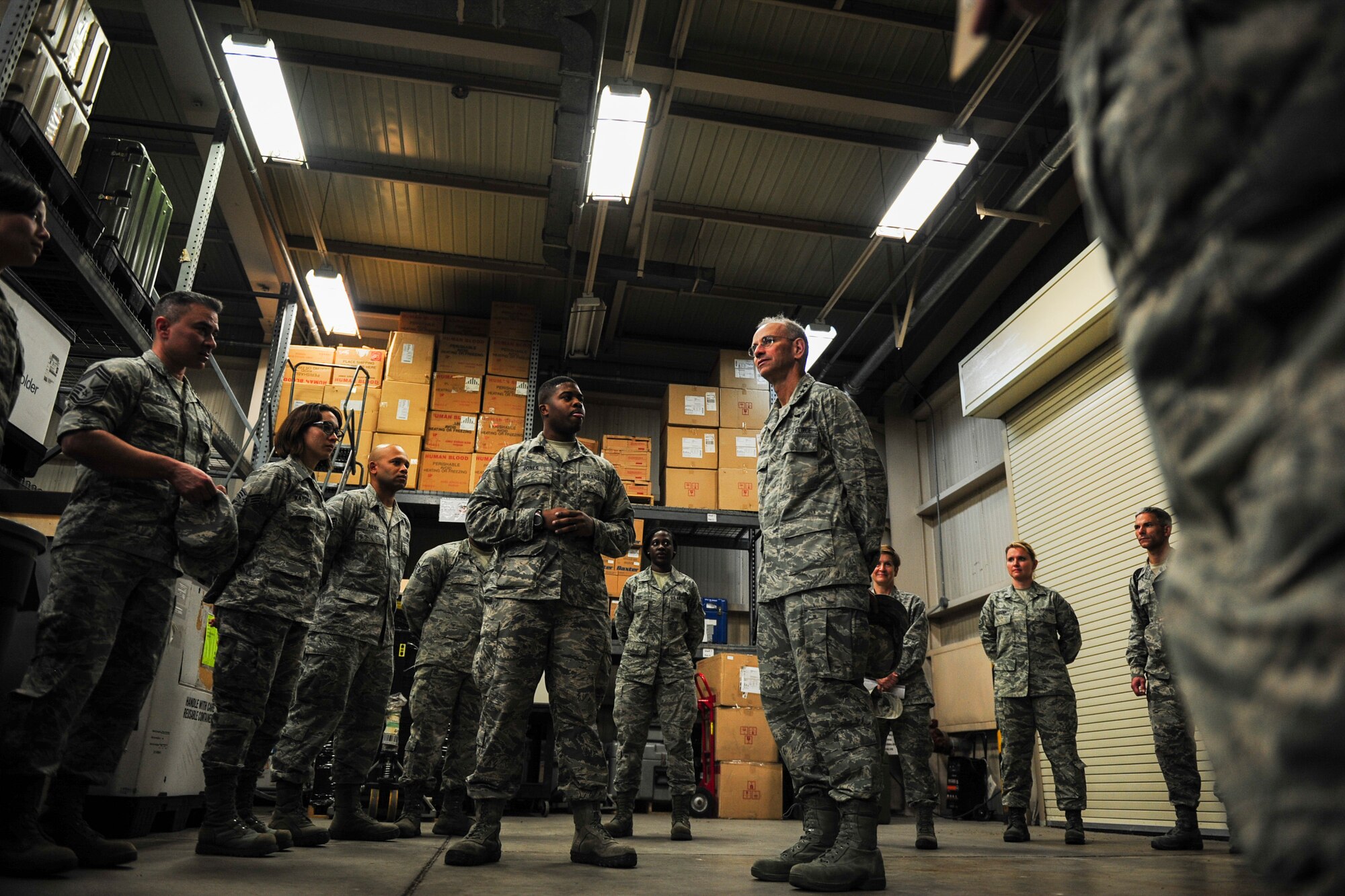 U.S. Air Force Lt. Gen. Mark A. Ediger, Air Force surgeon general, takes a tour of the 8th Medical Group at Kunsan Air Base, Republic of Korea, Sept. 15, 2016. While visiting Kunsan Air Base, Ediger received briefings on the hospital’s capabilities and services provided. (U.S. Air Force photo by Senior Airman Colville McFee/Released)