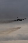 Two B-52H Stratofortresses fly during Prairie Vigilance 16-1 at Minot Air Force Base, N.D., Sept. 16, 2016. As one leg of U.S. Strategic Command’s nuclear triad, Air Force Global Strike Command’s B-52s at Minot, play an integral role in nation's strategic deterrence. (U.S. Air Force photo/Airman 1st Class Jessica Weissman)