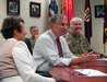 Mr. Stephen D. Austin, Assistant Chief of Army Reserve, meets with Army Reserve Medical Command commanding general, Maj. Gen. Mary E. Link (right), and other senior leaders and staff members of ARMEDCOM in Pinellas Park, Florida at the C.W. “Bill” Young Armed Forces Reserve Center on Friday, Sept. 16. ARMEDCOM enhances readiness, medical support, and medical training and is the largest medical footprint of the Army Reserve with more than 100 different medical units located throughout the United States. NOTE: Ms. Erin Thede (left), director of the Army Reserve Private Public Partnership (P3) program, joined the ACAR during the visit.