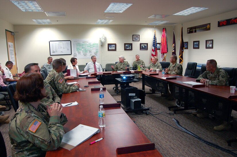 Mr. Stephen D. Austin, Assistant Chief of Army Reserve, met with senior leaders and staff members with Army Reserve Medical Command in Pinellas Park, Florida at the C.W. “Bill” Young Armed Forces Reserve Center on Friday, Sept. 16. ARMEDCOM enhances readiness, medical support, and medical training and is the largest medical footprint of the Army Reserve with more than 100 different medical units located throughout the United States.
