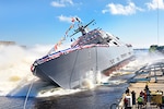 The U.S. Navy christened its newest Freedom-variant littoral combat ship, USS Wichita (LCS 13), during a Sept. 17 ceremony in Marinette, Wisconsin.