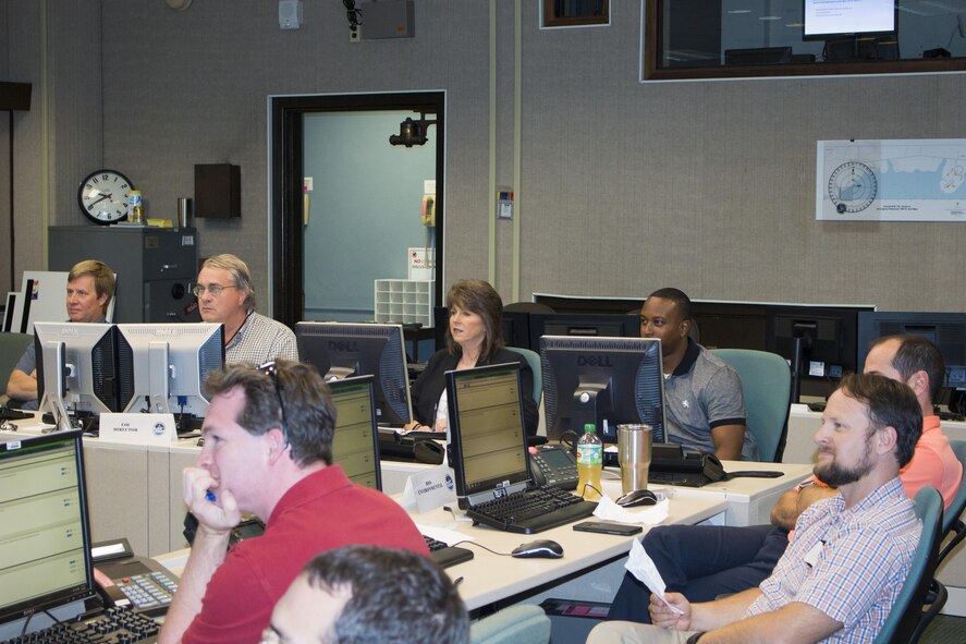 AEDC Department of Defense team members listen to the Complex Green Dot implementer Lee Smith Sept. 6, 2016, during a Green Dot training session about preventing violence such as sexual assault, domestic violence and stalking. The non-profit Green Dot Etcetera organization was contracted by the Air Force to train leaders and designated Airmen and DOD personnel in violence prevention tools. The training is part of an Air Force wide initiative. (U.S. Air Force photo/Holly Peterson)