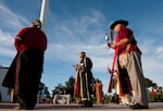 Native Americans participate in the gourd dance and reveille ceremony during the Texas American Indian Heritage Day at Joint Base San Antonio-Randolph Sept. 26, 2014. The Texas American Indian Heritage Day events were sponsored by JBSA-Randolph's Native American Heritage Committee. American Indian Heritage Day in Texas, signed into law in 2013, recognizes historical, cultural and social contributions of American Indian communities and leaders of Texas. 