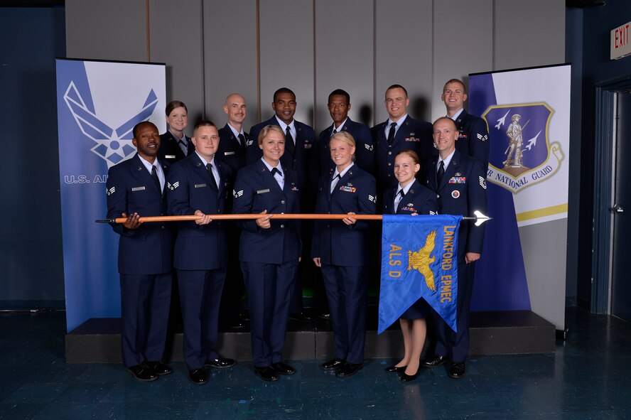 Airman leadership school class 16-9, D Flight, Sep. 8, 2016, at the Chief Master Sergeant Paul H. Lankford Enlisted Professional Military Education Center in Louisville, Tenn.  (U.S. Air National Guard photo by Master Sgt. Jerry D. Harlan/Released)