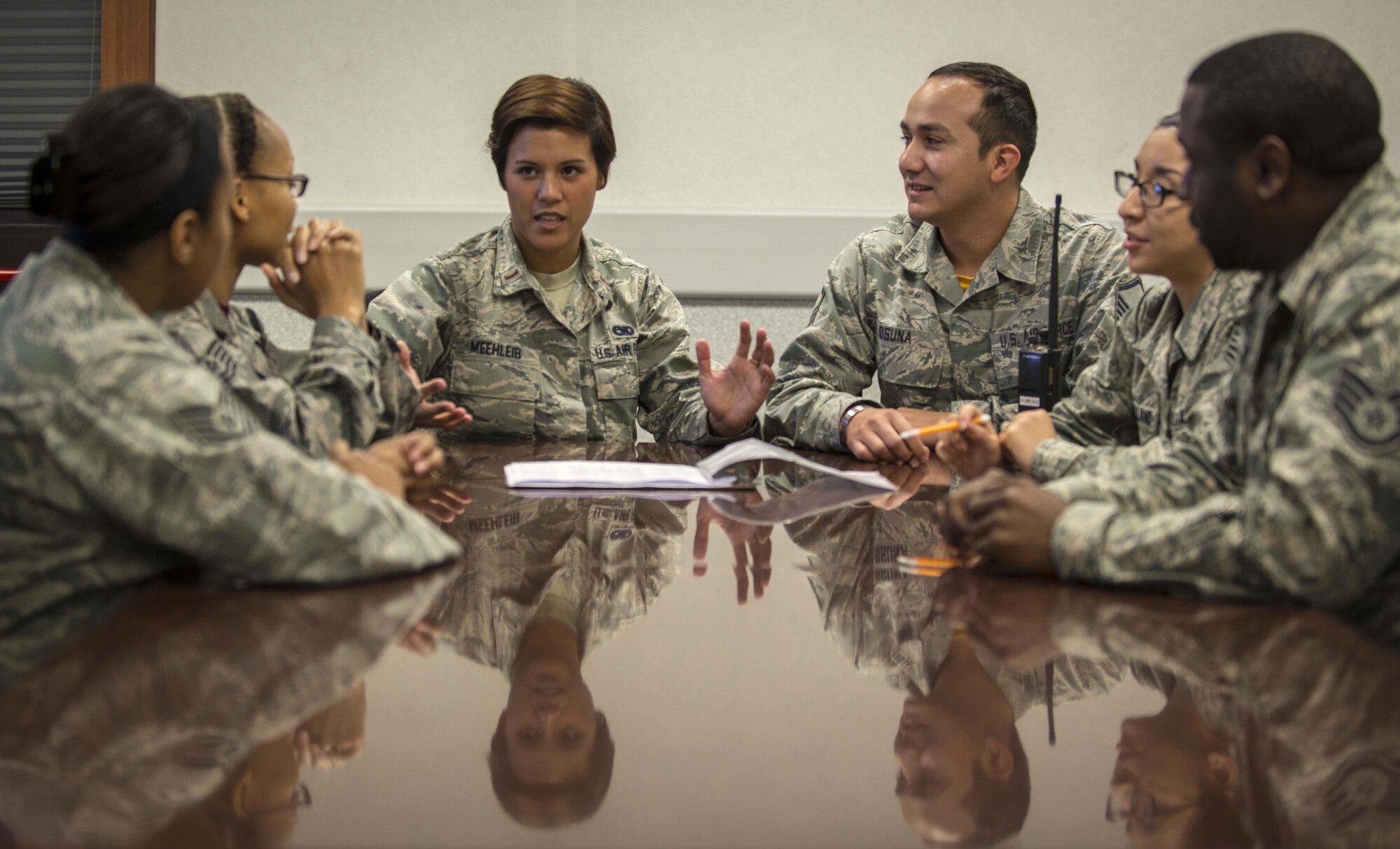 Airmen from the 31st Fighter Wing Installation Deployment Readiness Cell are responsible for deploying all Airmen, equipment and aircraft from Aviano Air Base, Italy. The IDRC includes logistics plans, installation personnel readiness and air operations Airmen. (U.S. Air Force photo by Airman 1st Class Cory W. Bush/Released)