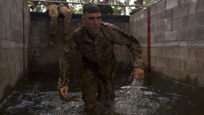 U.S. Marines with 1st Battalion, 1st Marine Regiment, Marine Rotational Force - Darwin, and Australian soldiers with 5th Battalion, Royal Australian Regiment, overcome various obstacles during the Frontline Leaders Course at Robertson Barracks, Northern Territory, Australia, Sept. 9, 2016. The course is intended to be an addition to the Marine Corps Lance Corporal’s Seminar, Corporal's Course, and Sergeant's Course. The course instills knowledge and leadership skills to positively impact those under their charge and the future of the Marine Corps. 1st Battalion, 1st Marine Regiment, created the course and this will be the first time the course has been officially conducted.