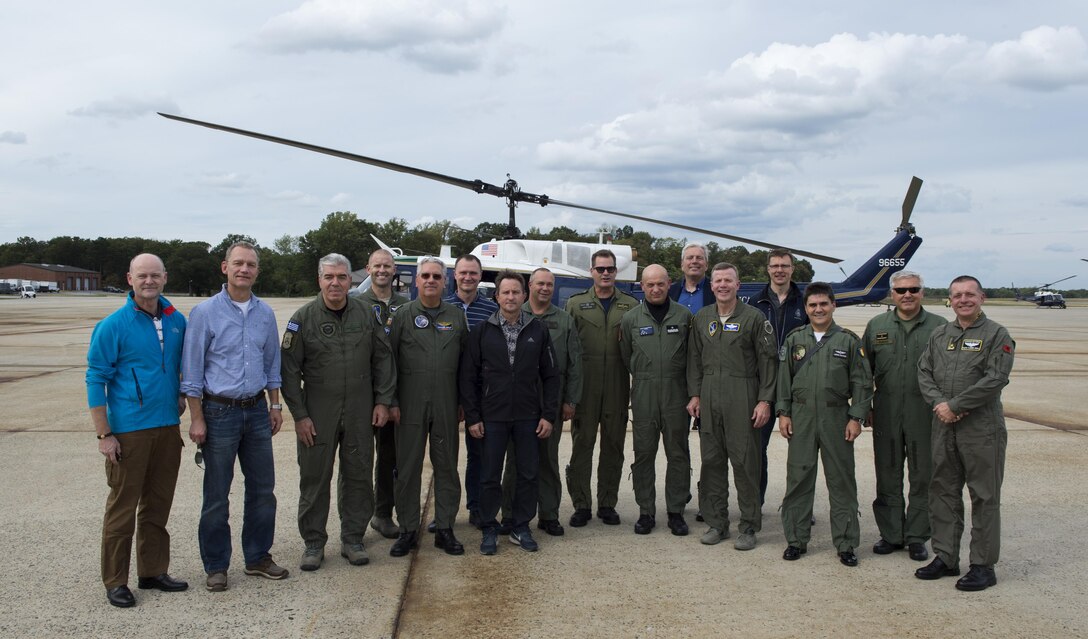 NATO Air Chiefs pose for a photo after a UH-1N Iroquois flight with the 1st Helicopter Squadron at Joint Base Andrews, Md., Sept. 18, 2016. They arrived in the U.S. for the semi-annual NATO Air Chiefs Symposium to discuss air and space power.