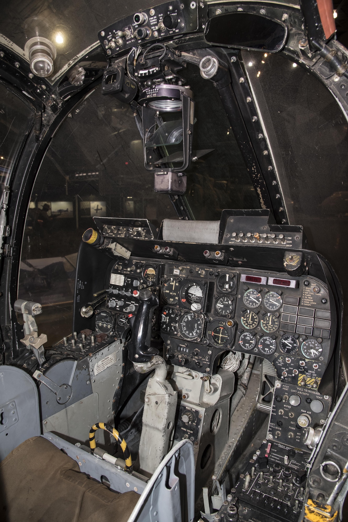 DAYTON, Ohio -- North American Rockwell OV-10A front cockpit in the Southeast Asia War Gallery at the National Museum of the United States Air Force. (U.S. Air Force photo by Ken LaRock)