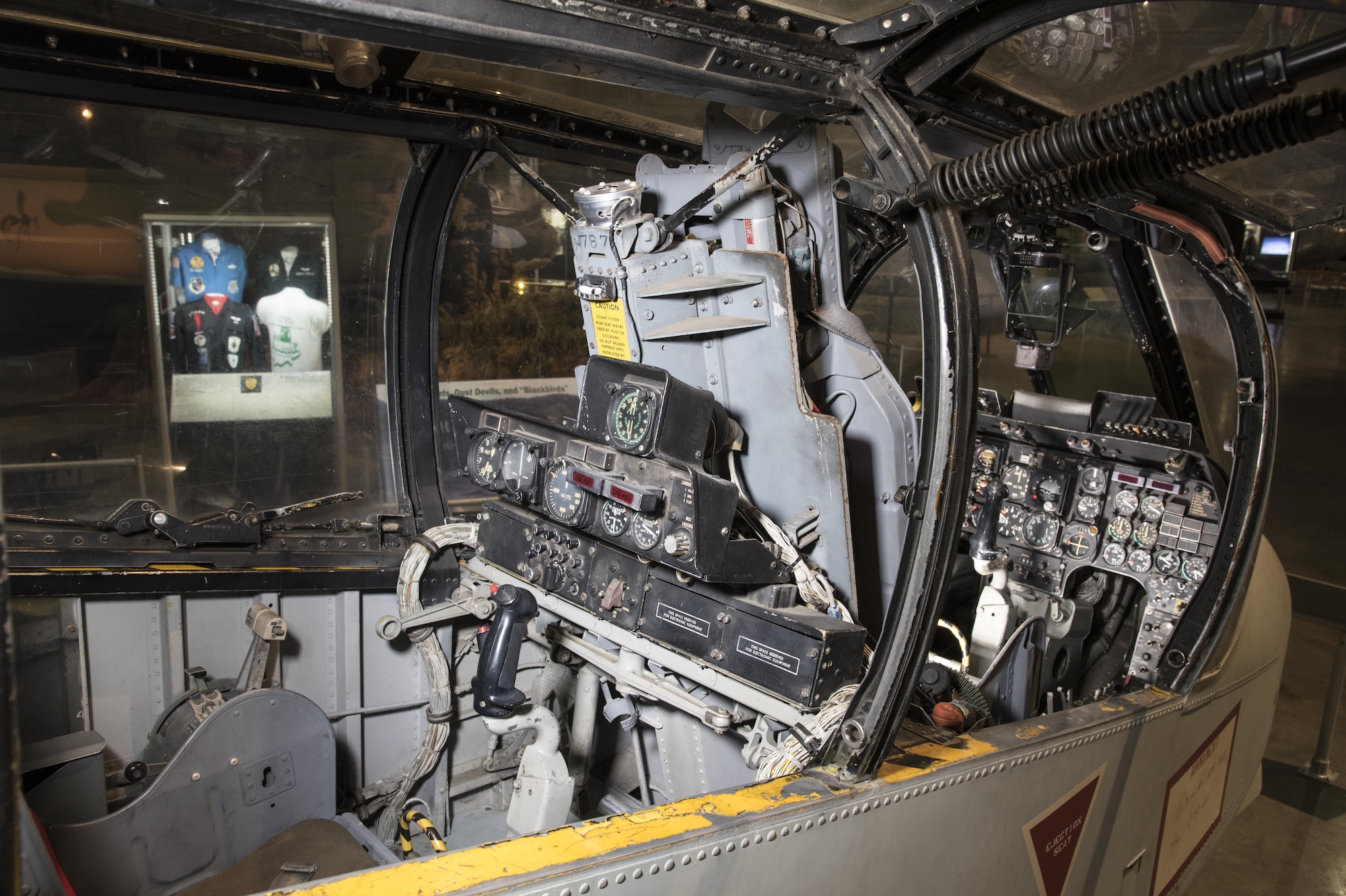 DAYTON, Ohio -- North American Rockwell OV-10A front and rear cockpits in the Southeast Asia War Gallery at the National Museum of the United States Air Force. (U.S. Air Force photo by Ken LaRock)