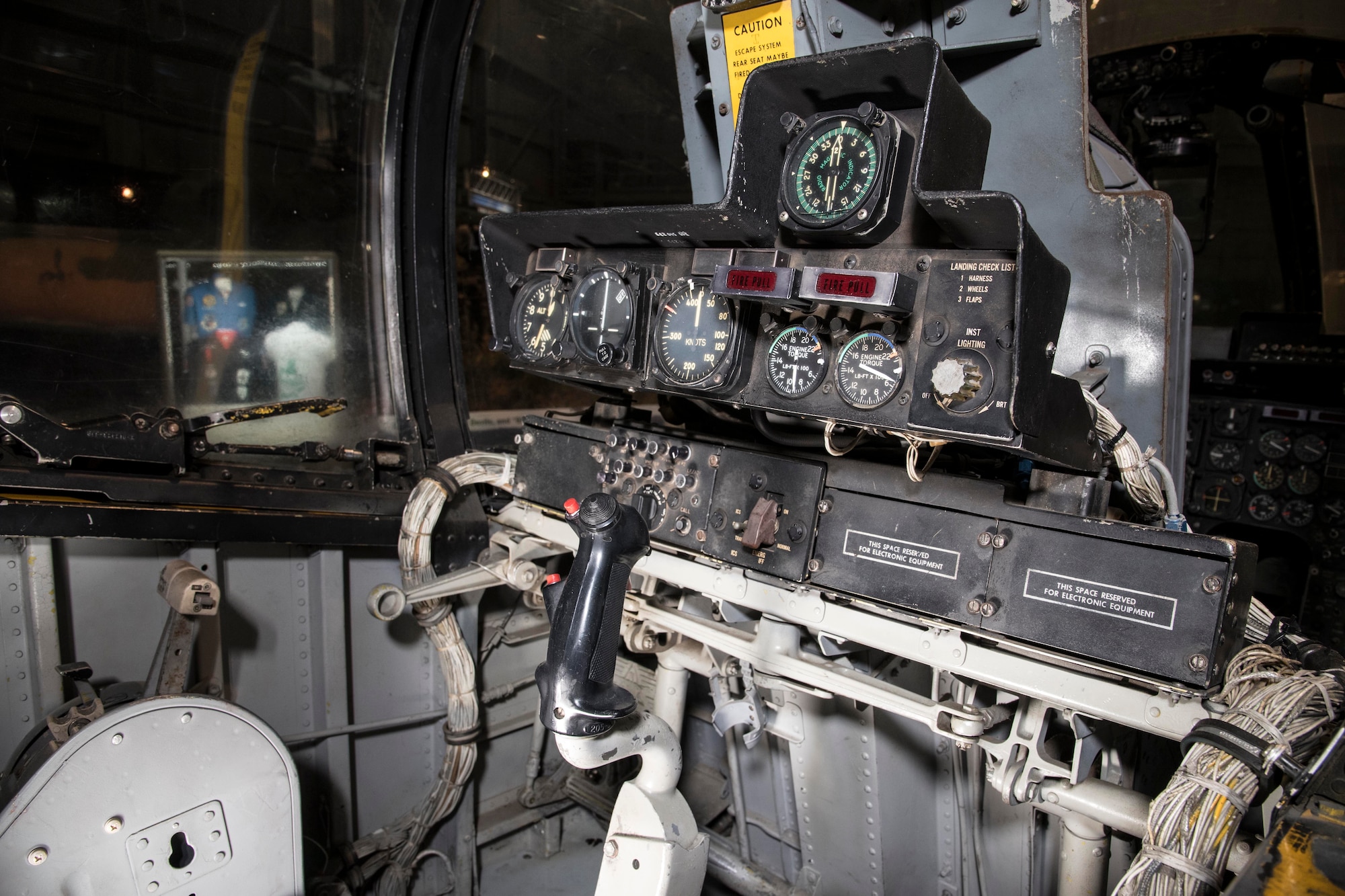 DAYTON, Ohio -- North American Rockwell OV-10A rear cockpit in the Southeast Asia War Gallery at the National Museum of the United States Air Force. (U.S. Air Force photo by Ken LaRock)