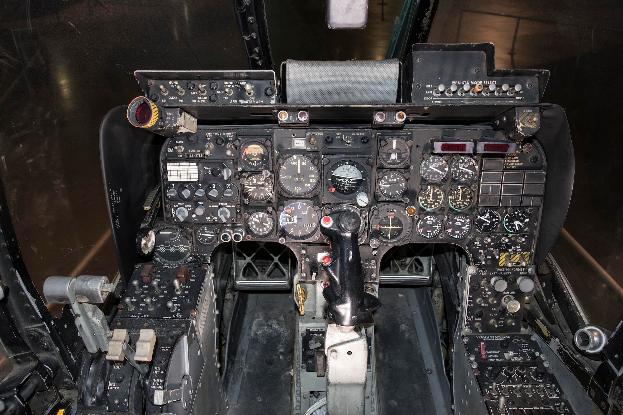 DAYTON, Ohio -- North American Rockwell OV-10A front cockpit in the Southeast Asia War Gallery at the National Museum of the United States Air Force. (U.S. Air Force photo by Ken LaRock)