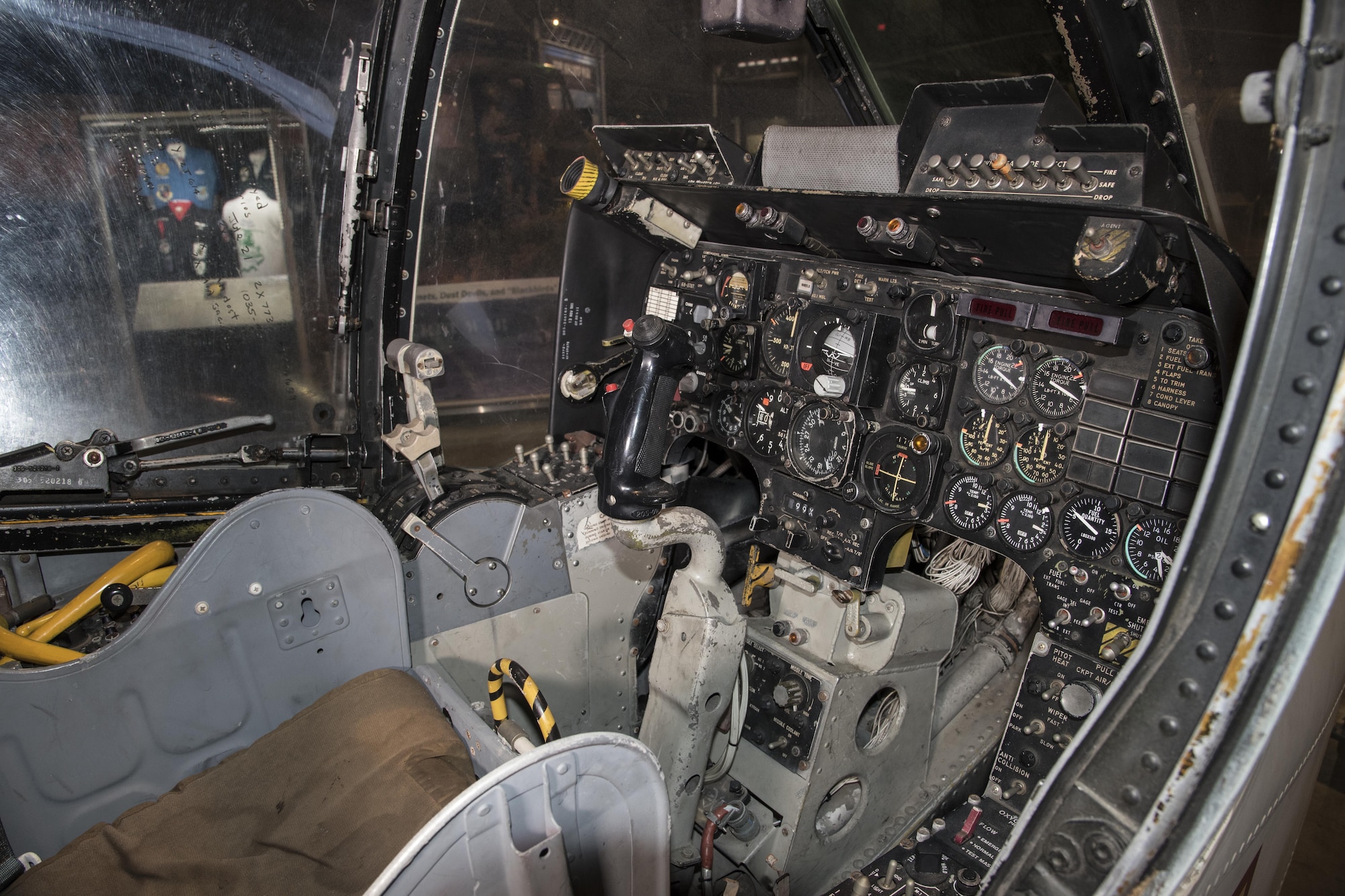 DAYTON, Ohio -- North American Rockwell OV-10A front cockpit in the Southeast Asia War Gallery at the National Museum of the United States Air Force. (U.S. Air Force photo by Ken LaRock)