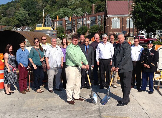 Ceremonial groundbreaking for the Phase 3 project to replace an outdated Combined Sewer Overflow system with a modern system that separates sanitary sewer wastewater from storm water.  This minimizes inflow/infiltration during large rain events, improves local water quality, and reduces maintenance costs associated with cleaning/repairing the old system.  Funded through the Section 594 Program, total project costs are $1.33M ($1M Federal/$333K non-Federal)