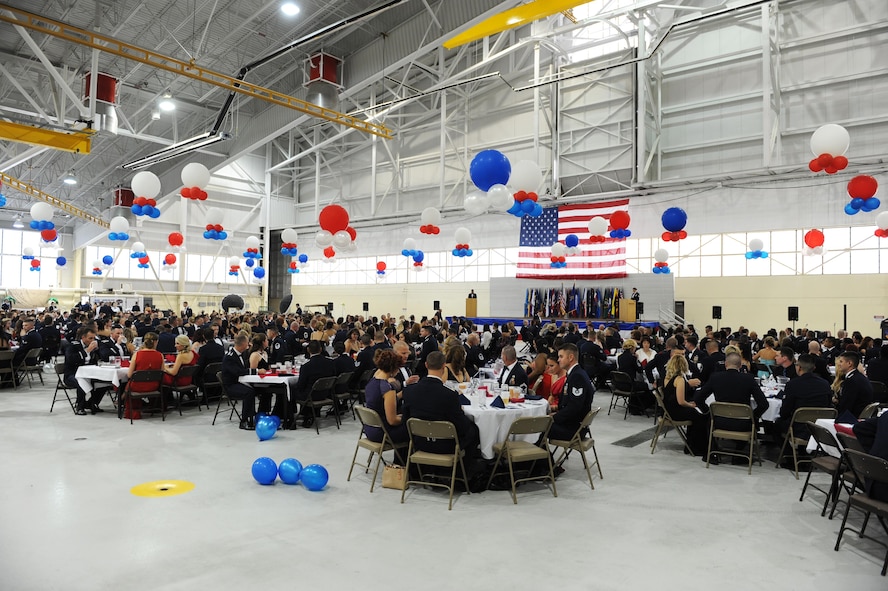 Team Minot celebrated the 69th birthday of the Air Force with an Air Force Ball at Minot Air Force Base, N.D., Sept. 17, 2016. The theme of the ball was ‘A Walk Through Time,’ celebrating Air Force heritage from 1947 to modern day. (U.S. Air Force photo/Senior Airman Kristoffer Kaubisch)
