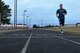 U.S. Air Force Senior Airman Christopher Ballard, 20th Aircraft Maintenance Squadron tactical aircraft maintainer, runs during a physical training session at Shaw Air Force Base, S.C., Sept. 20, 2016. Service members and dependents assigned to Shaw have a wide variety of workout outlets to include the 20th Force Support Squadron quarter-mile track, the Shaw Fitness and Health Center, and the Combatives House. (U.S. Air Force photo by Airman 1st Class Christopher Maldonado)