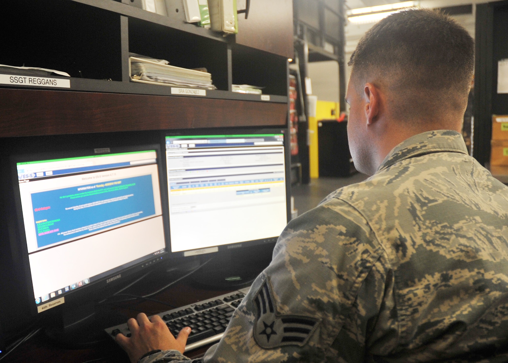 U.S. Air Force Senior Airman George Henry Lintala III, 325th Aircraft Maintenance Squadron supply journeyman, documents aircraft part discrepancies after his inspection at the 43rd Aircraft Munitions Unit on Tyndall AFB, Fla., Sept. 12, 2016. Lintala has served in the Air Force for five years, and plans to serve for as long as he is able. (U.S. Air Force photo by Senior Airman Ty-Rico Lea/Released)