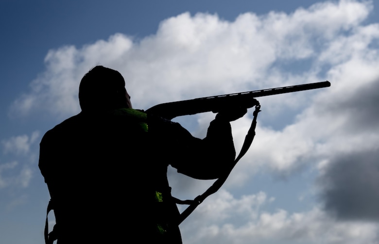 U.S. Air Force Master Sgt. Curtis Campbell, the bird aircraft strike coordinator with the 35th Fighter Wing, prepares to shoot a cracker round into the sky at Misawa Air Base, Japan, Sept. 15, 2016. Crackers are the first line of defense to scare birds away from the airspace, but if they refuse to leave, they are depredated with a birdshot round. After retrieving the depredated bird, Campbell delivers it to entomology for proper disposal. (U.S. Air Force photo by Airman 1st Class Sadie Colbert)