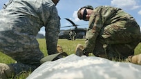 Army Reserve Medical Command Soldiers from Tampa-based 7222nd Medical Support Unit joined Soldiers from F Company, 5-159th Aviation MEDEVAC unit and Air Force personnel with 927th Aeromedical Staging Training Squadron to execute their portion of the MASCAL exercise on MacDill Air Force Base.  Training for mass casualty events is conducted to improve efficiencies in how patients are handled to address as many affected personnel as possible based on the severity of the injury and number of patients needing assistance.

Photo by Staff Sgt. Kelvin Squires, U.S. Army Reserve