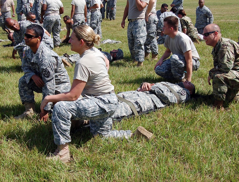 Army Reserve Medical Command Soldiers from Tampa-based 7222nd Medical Support Unit joined Soldiers from F Company, 5-159th Aviation MEDEVAC unit and Air Force personnel with 927th Aeromedical Staging Training Squadron to execute their portion of the MASCAL exercise on MacDill Air Force Base.  Training for mass casualty events is conducted to improve efficiencies in how patients are handled to address as many affected personnel as possible based on the severity of the injury and number of patients needing assistance.