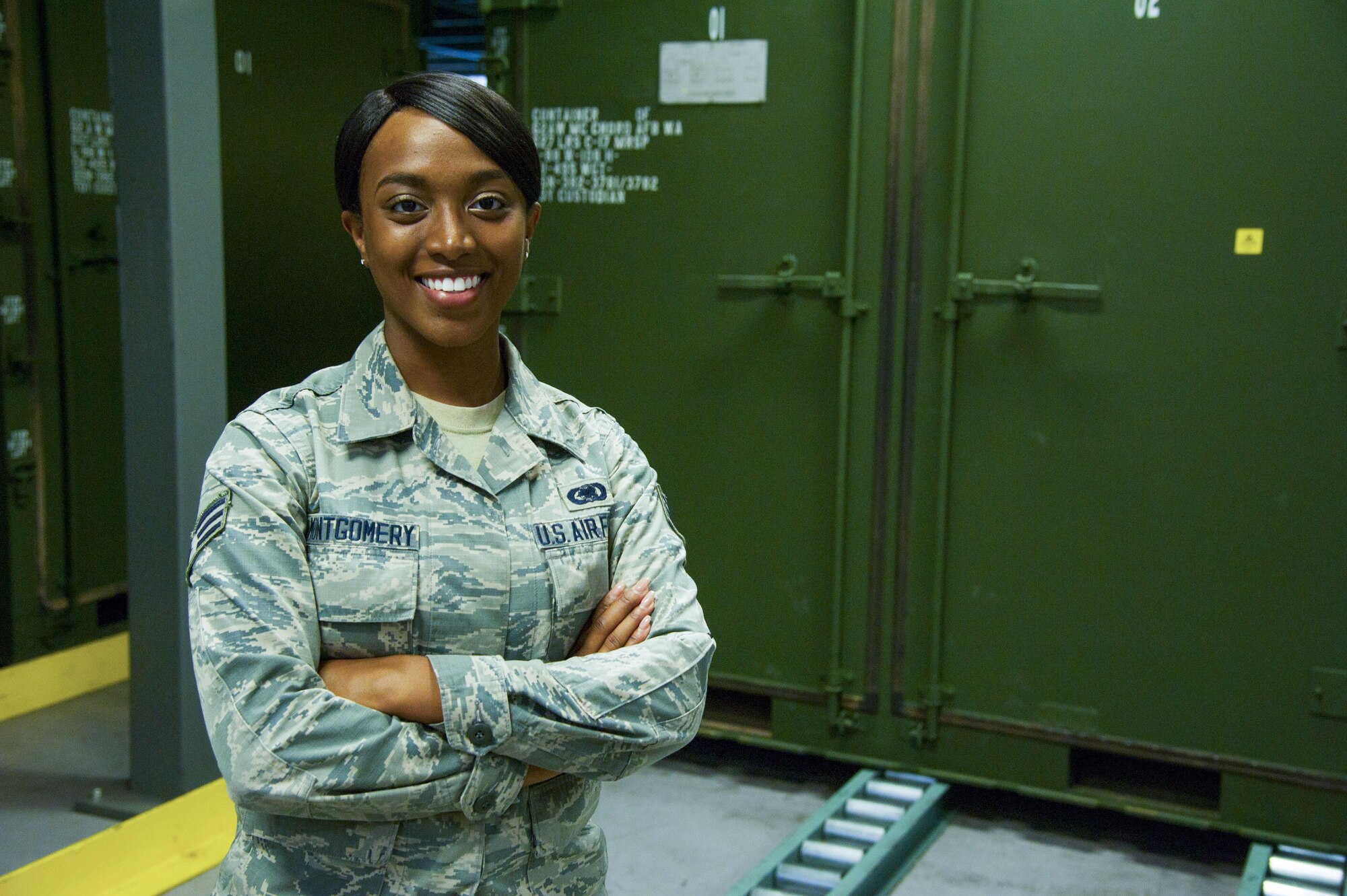 Senior Airman Victoria Montgomery, an inventory management journeyman assigned to the 446th Logistics Readiness Flight, provided support to F-16 missions that led to the initial production lot of the KC-46A Pegasus—the Air Force’s newest refueling tanker. Montgomery integrated with the 62nd Logistics Readiness Squadron, an Air Force active duty unit at Joint Base Lewis-McChord. (U.S. Air Force Reserve photo by Staff Sgt. Madelyn McCullough)