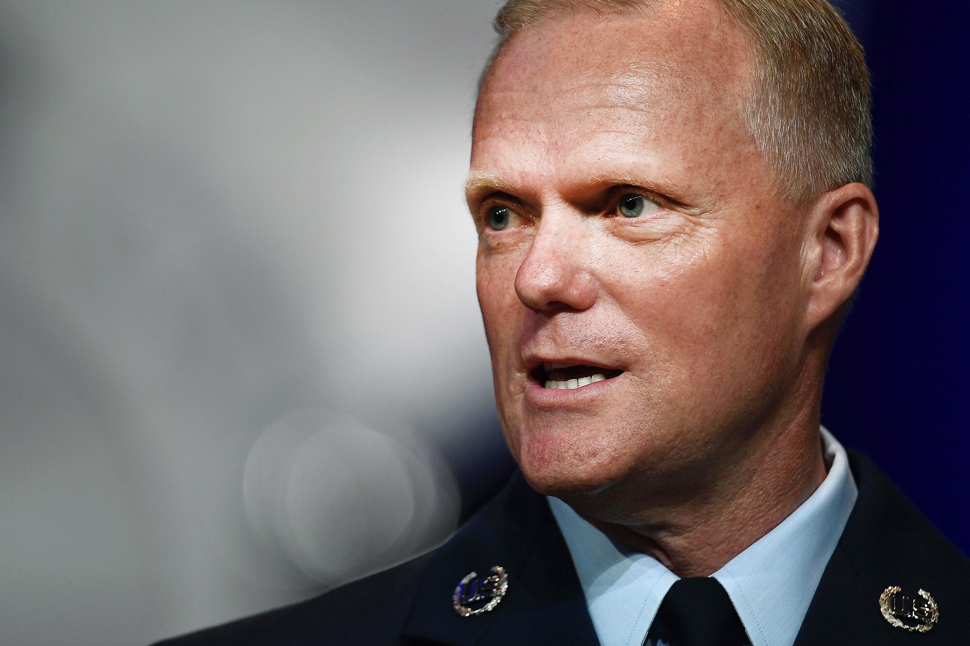 Chief Master Sgt. of the Air Force James A. Cody speaks during a session of the Air Force Association's Air, Space and Cyber Conference in National Harbor, Md., Sept. 21, 2016.  Cody's presentation focused on taking care of Airmen at all levels.  (U.S. Air Force photo/Tech. Sgt. Bryan Franks)